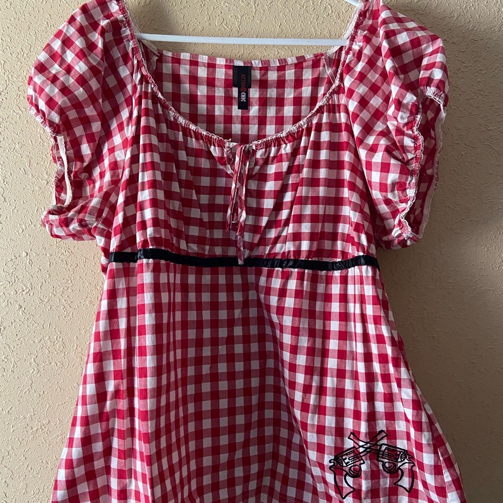 Retro chic checkered short sleeve shirt by Torrid